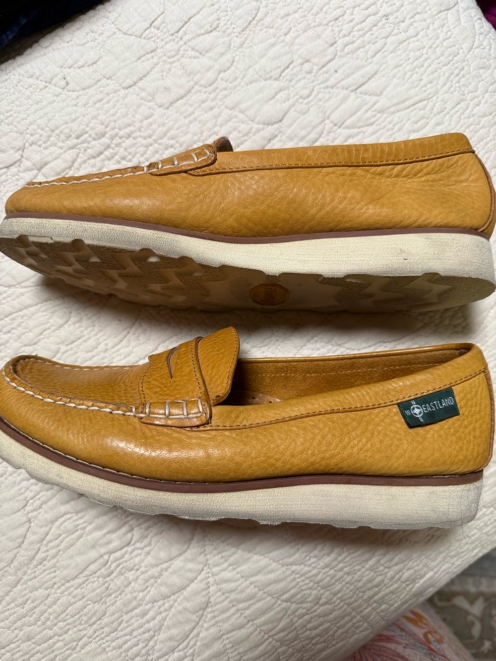 Eastland Tan Leather Penny Loafers - Picture 2 of 3